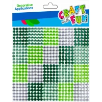 Ilustracja produktu Craft With Fun Ozdoba Dekoracyjna Samoprzylepna Kryształki Zielone 501431